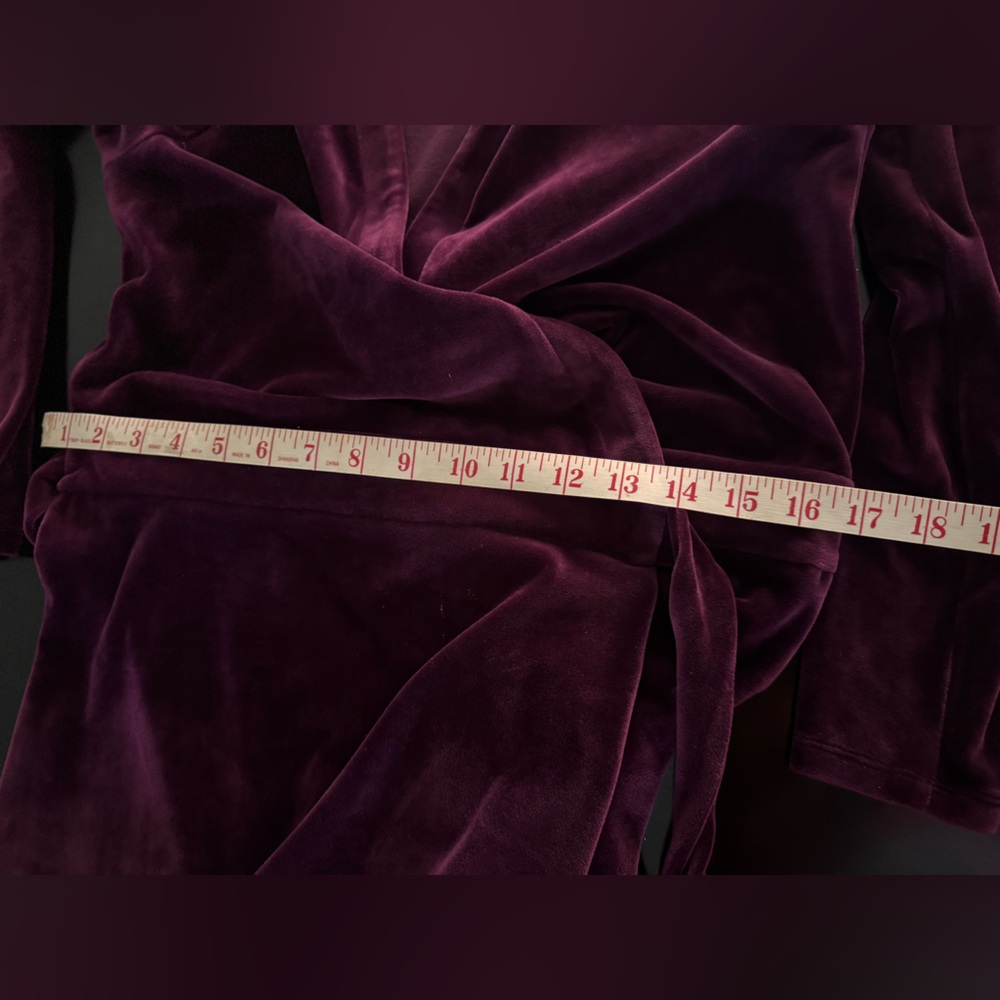 Lilly Pulitzer Karlie Wrap Stretch Velour Romper in Cabernet BERRY. NWT Size LG. - Picture 8 of 12